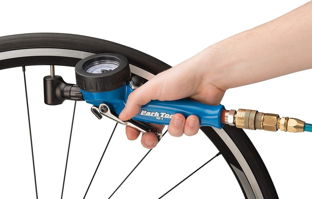 Park Tool Shop Inflator Blue