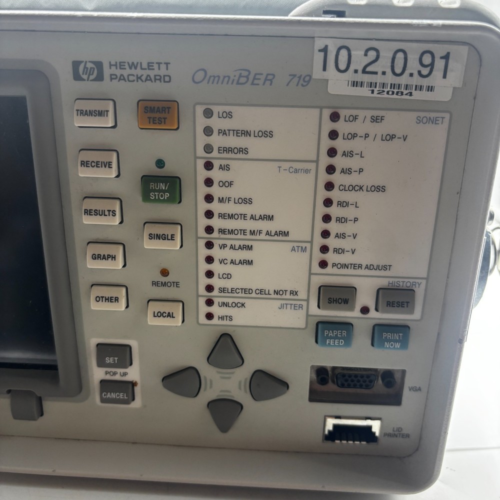 HEWLET PACKARD HP OMNIBER 719 37719A COMMUNICATIONS PERFORMANCE ANALYZER 🎯