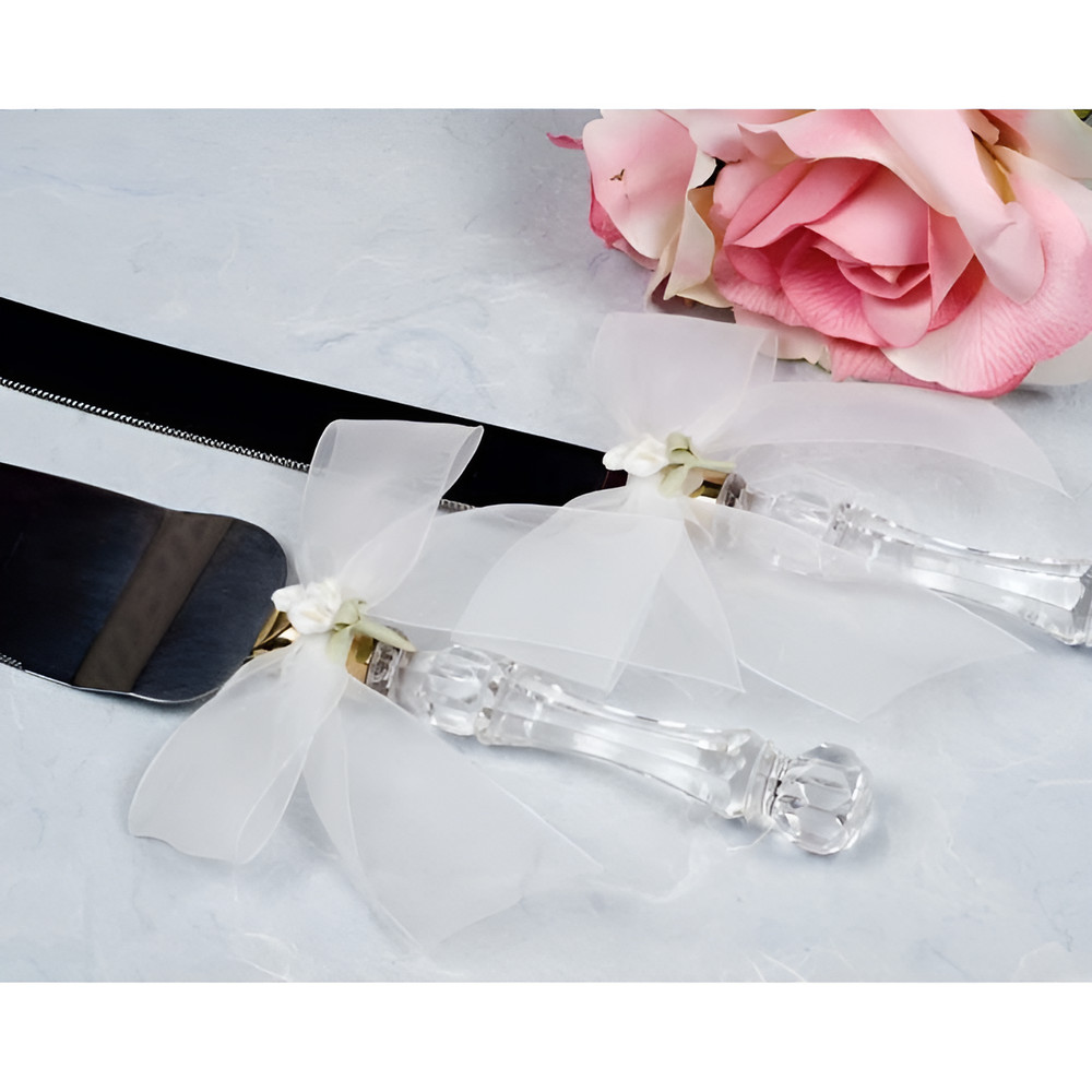 Calla Lily Bouquet Wedding Cake Server Set