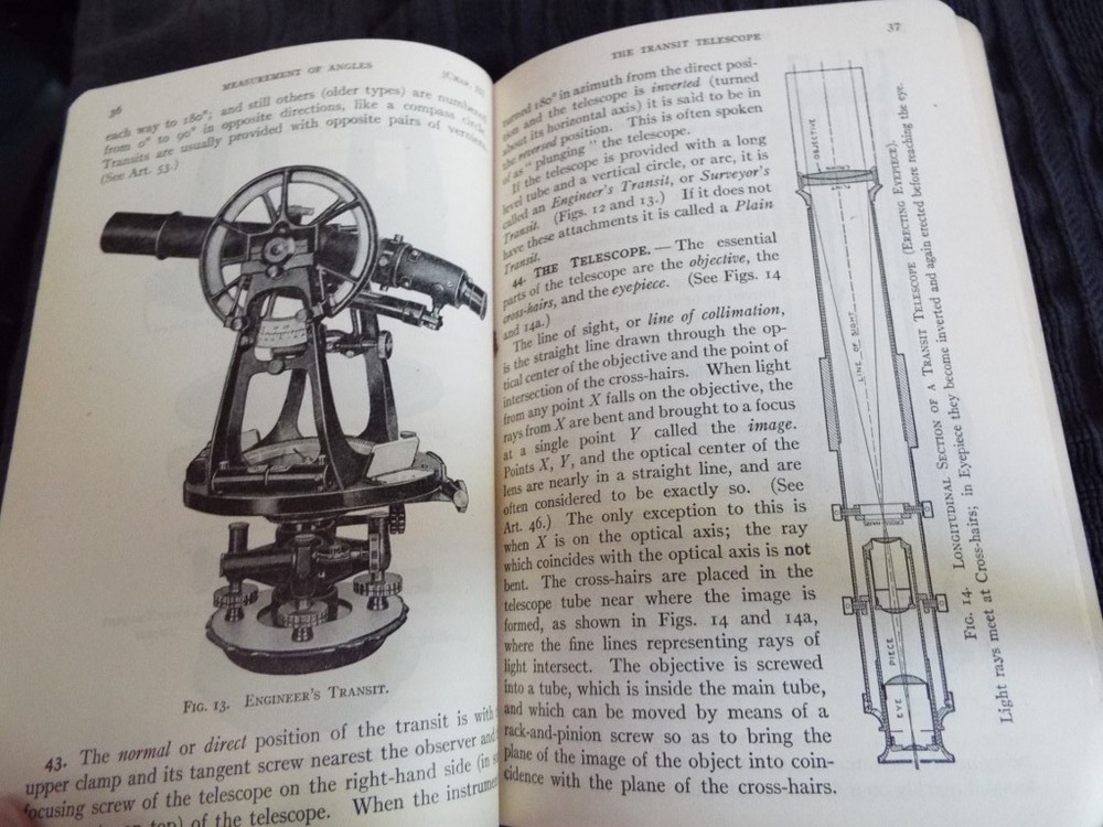 1945 Principles & Practice Elementary Surveying Vol I Breed & Hosmer Fold Outs
