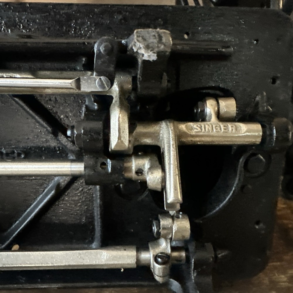 Antique SINGER Egyptian Style Sphinx Sewing Machine Set