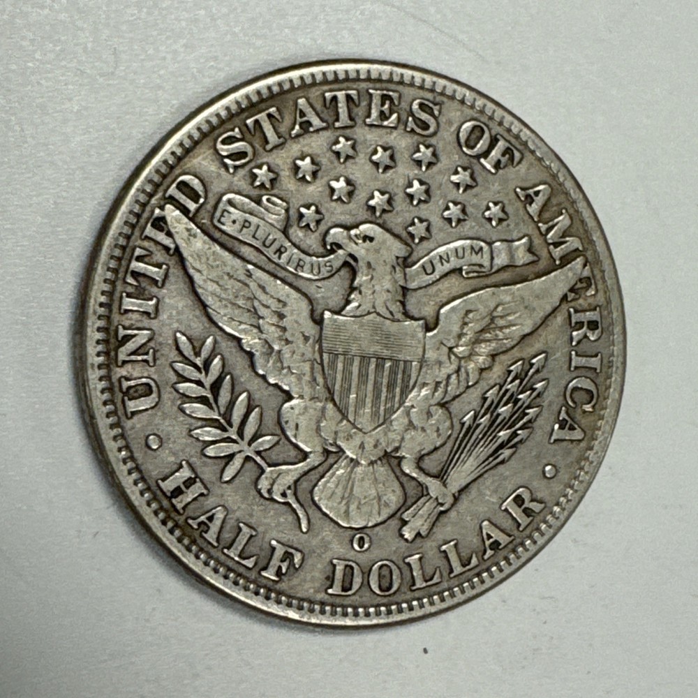 1907-O Barber Silver Half Dollar VF