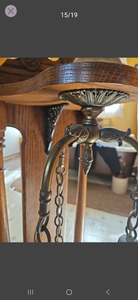 Antique Oak Colonial Revival Light Pick Up Only
