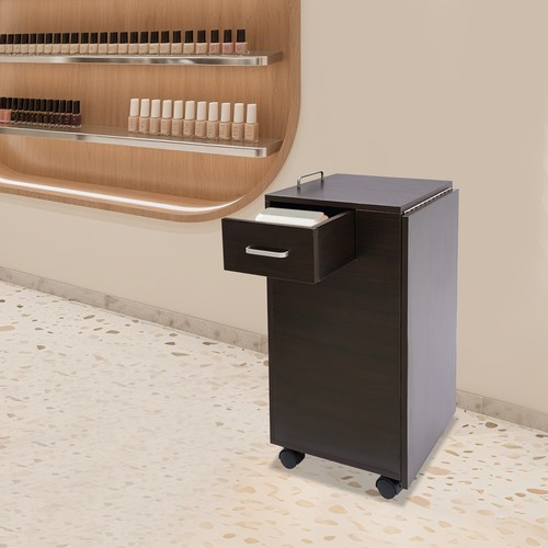 3-Drawers Rectangular Nail Desk Manicure Table Manicure Table Freestand Foldable
