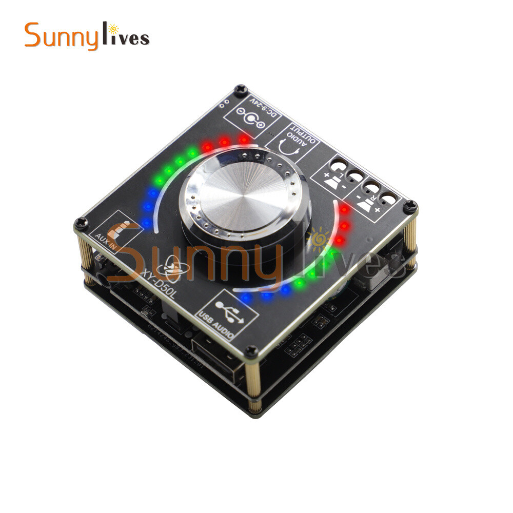 50W+50W Stereo Bluetooth Audio Digital Power Amplifier Board Module APP Control