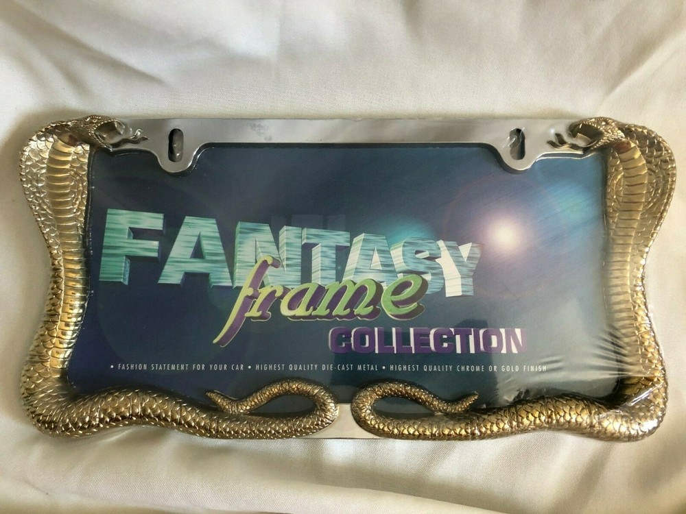 GOLD COBRA License Plate Frame 1 piece