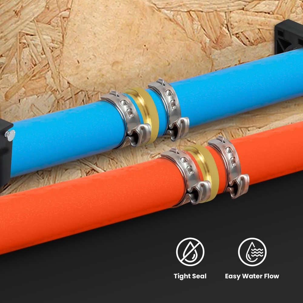 3/4 in PEX X PEX Straight Coupling Barb Connector Pipe Fitting Brass (10 pack)