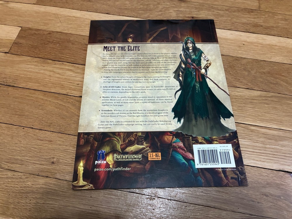 Pathfinder RPG Inner Sea NPC Codex RPG D&D 3.5 D20