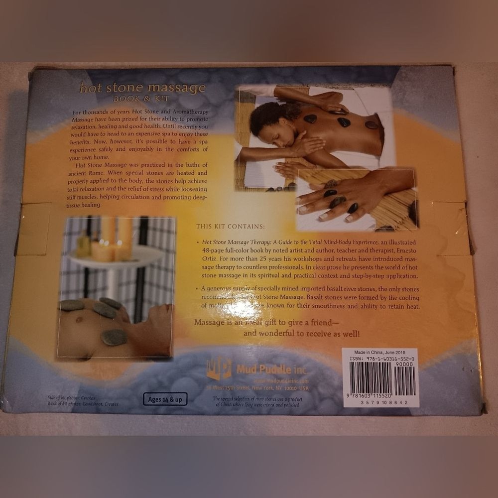 NWOT Hot Stone Massage Book & Kit