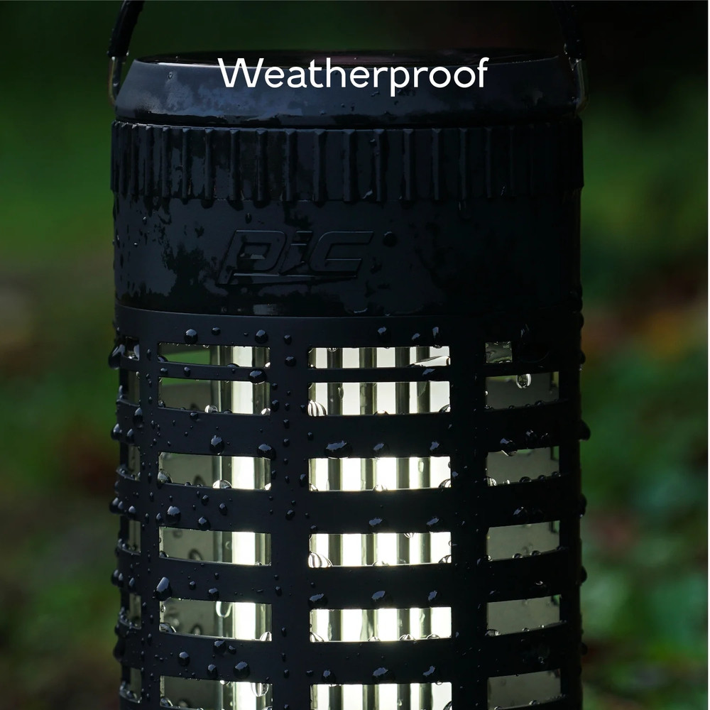 2-Pack PIC - Portable Bug Zapper Insect Killer Solar Lantern LED Flame Effect