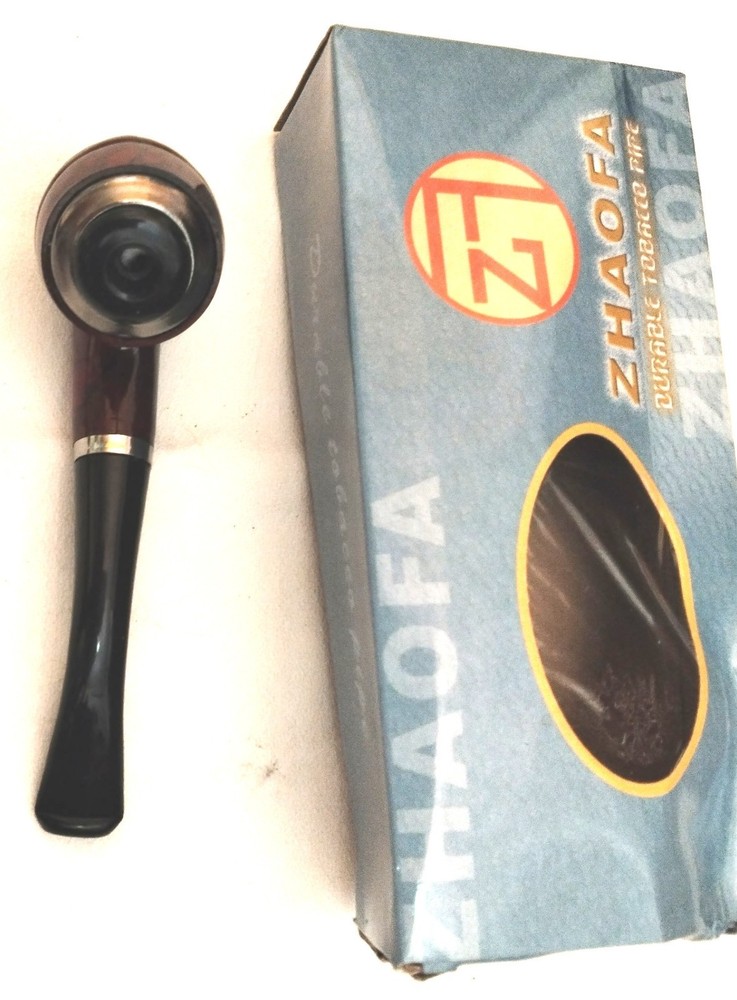 New Brown smoking pipe with filter and cig. holder