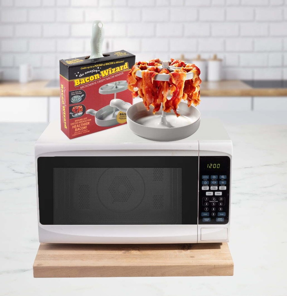 Bacon Wizard Microwave Crispy Bacon Maker - Crispier, Healthier