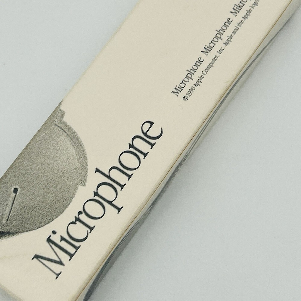 VINTAGE 1990 Apple Microphone Original Box Apple Computer Mic Electronics NEW