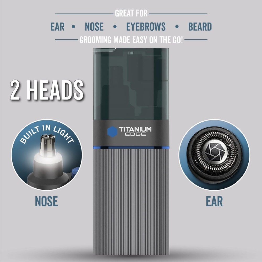 Professional Microtouch Titanium Edge Ear Nose Trimmer Precision Grooming Tool