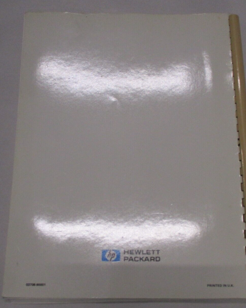 HEWLETT PACKARD 3708A NOISE & INTERFERENCE TEST SET OPERATING MANUAL