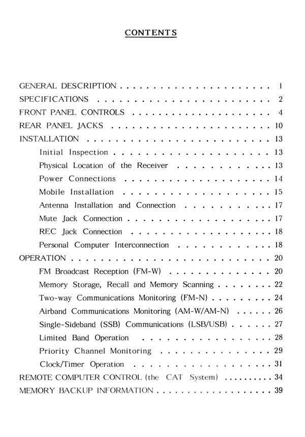Yaesu FRG-9600 Instruction Manual Operating Guide Coil Bound