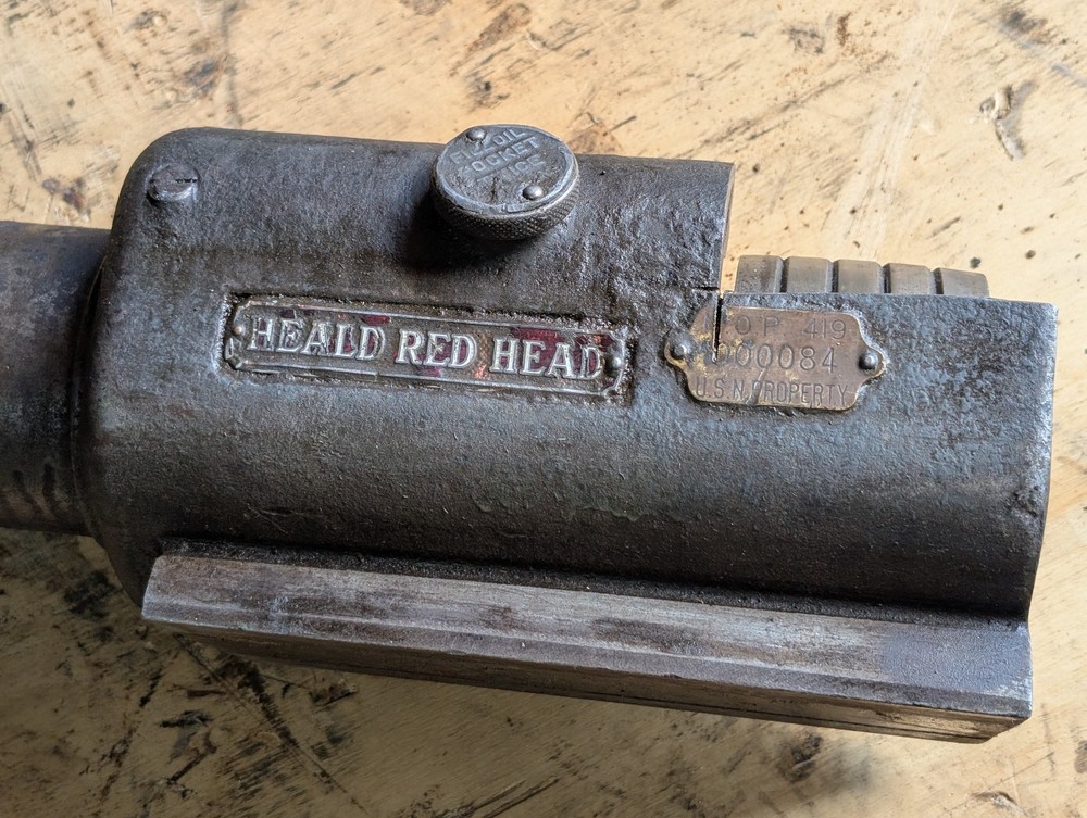 Vintage Heald Red Head Grinder Spindle Machine Assembly Part Component
