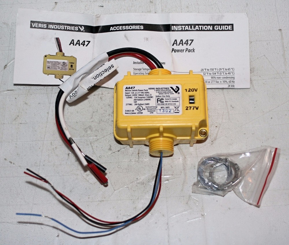Veris AA47 MSC Series Motion Detector Power Pack NEW