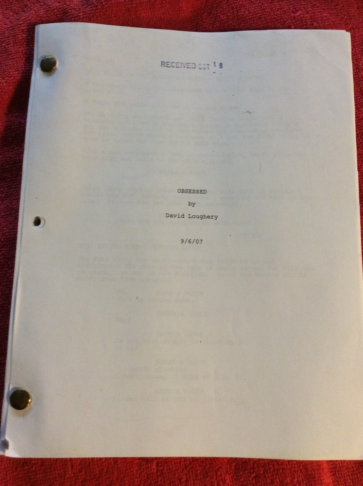ORIGINAL SCRIPT OBSESSED IDRIS ELBA BEYONCE KNOWLES JERRY O'CONNELL ALI LARTER