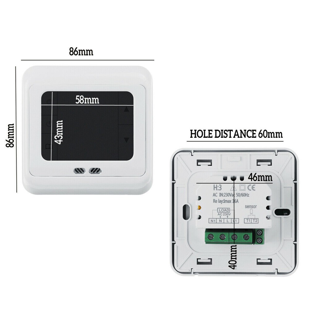 LCD Digital Display Room Programmable Thermostat Heating Control Smart Regulator