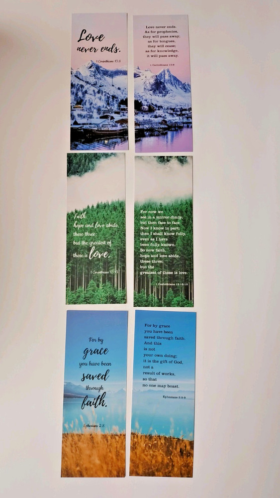 3 Double Sided Bookmarks
