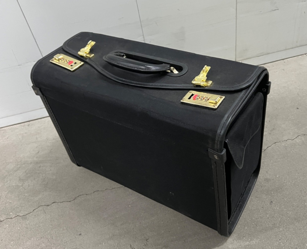 Black Briefcase, snap closure with 3 digit combo lock
