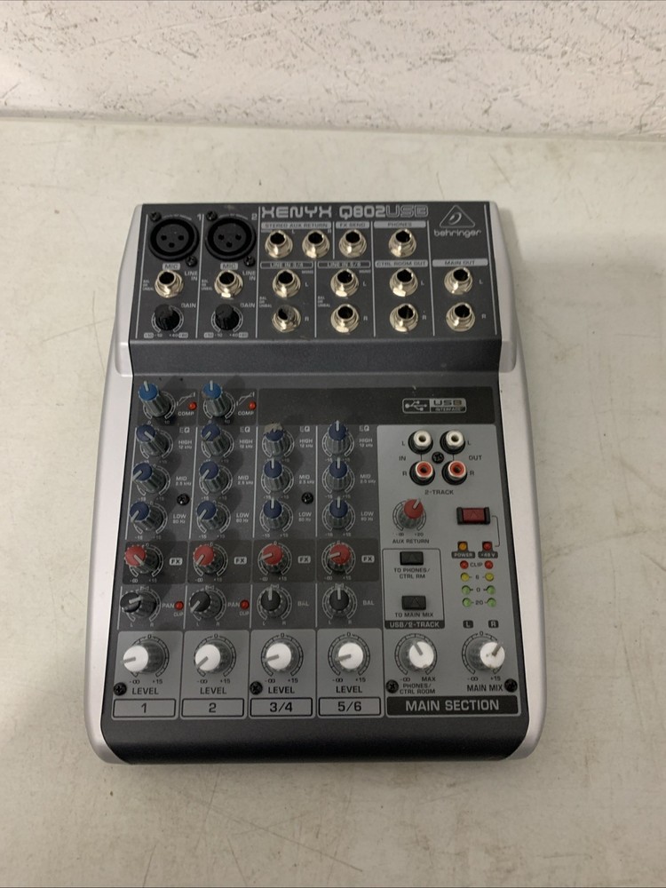 Behringer XENYX Q802USB 8-Channel USB Mixing Console