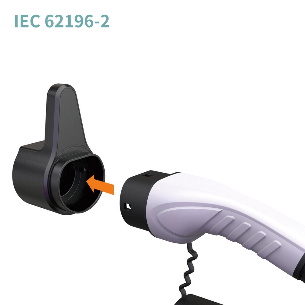 Black EV Charger Plug Holder for Charger Wall Mount Bracket Charger Holder