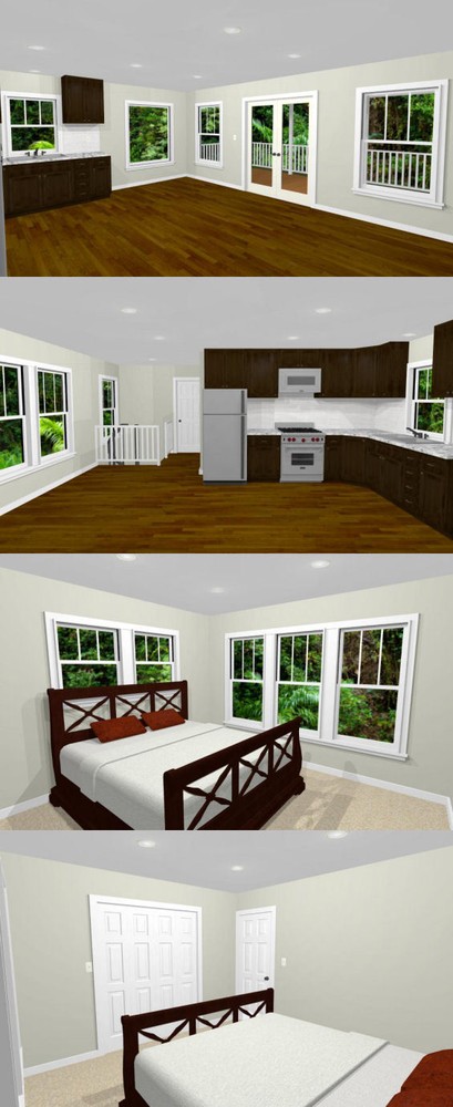 20x32 House -- PDF Floor Plan -- 785 sq ft -- Model 6N