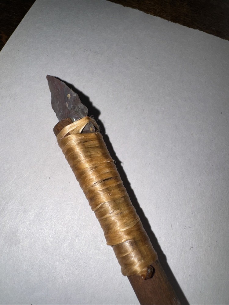 Antique Native American Feather Arrow Head Arrow 31”