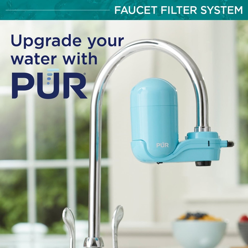 PUR Plus Faucet Mount Water Filtration System with Filter Change Light