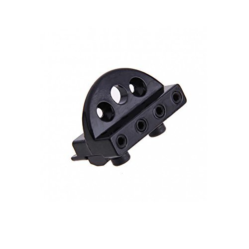 4 String Headless Electric Bass Tailpiece Bridge set Fixed Hardtail Saddle Black