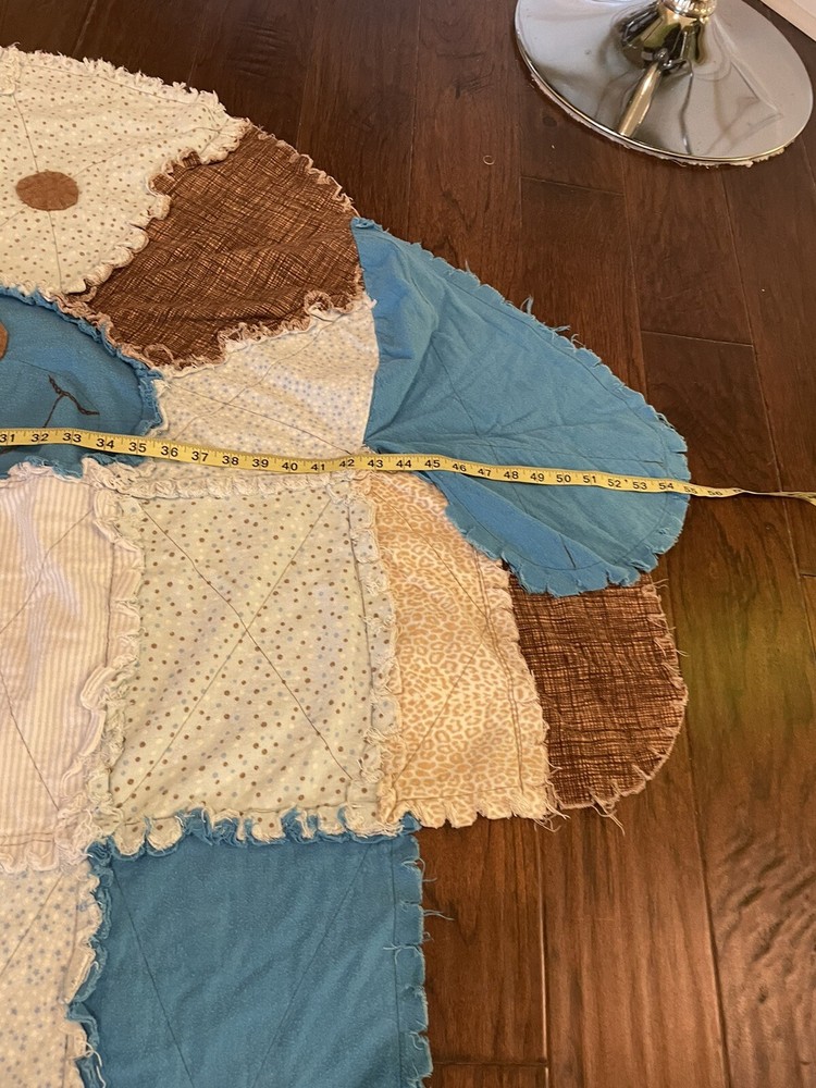 finished dog shaped rag quilt