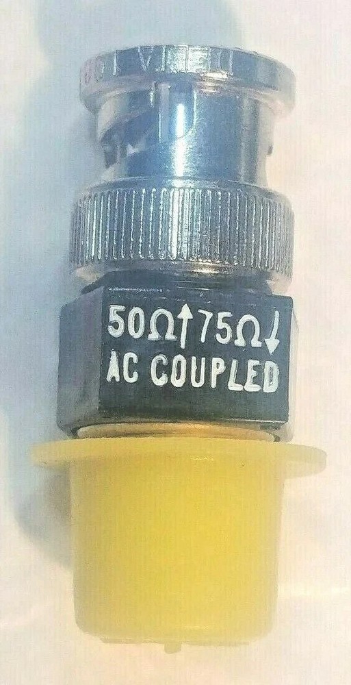 Tektronix AC Coupled Attenuator 50/75 Ohm BNC last one end cap missing