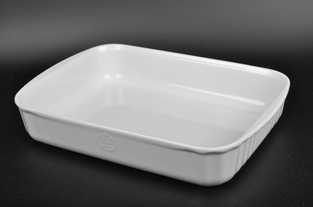 EMILE HENRY Roaster Lasagna Baking Dish Rectangular Tan 13" x 9" New