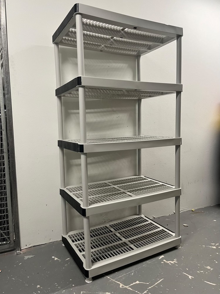 5-Tier Easy Assembly Multi-Purpose Plastic Storage Shelving Unit