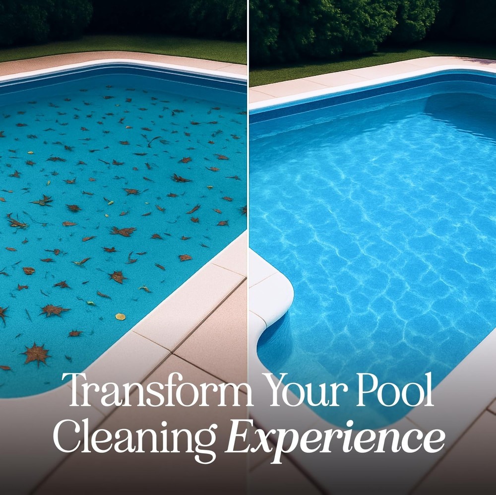 Pool Skimmer Net, Strong Frame, Fits Standard Poles, Black