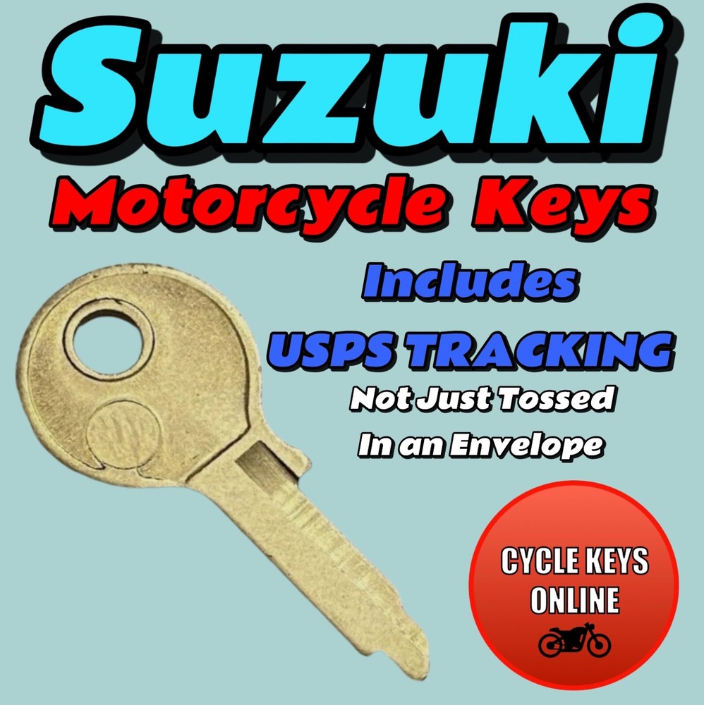 1960-70's Suzuki Motorcycle keys Cut to Code key for codes 3111-3555