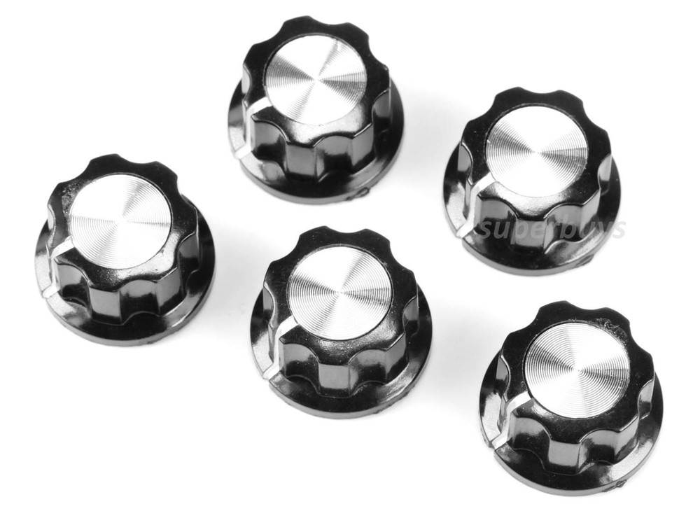 5pcs Potentiometer Knob Volume Control Dial Amplifier Loudspeaker Shaft Unit