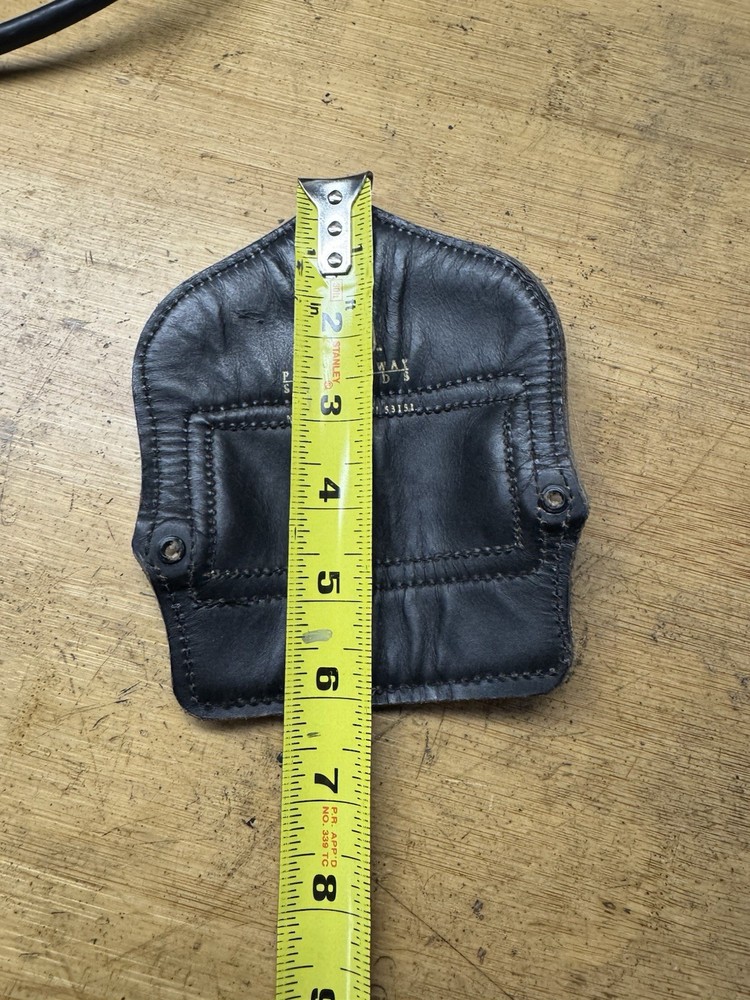 Vintage Fire Helmet Shield Leather Westmont