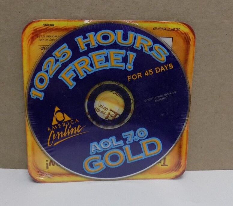 2001 AMERICA ONLINE - AOL 7.0 GOLD CD - SEALED