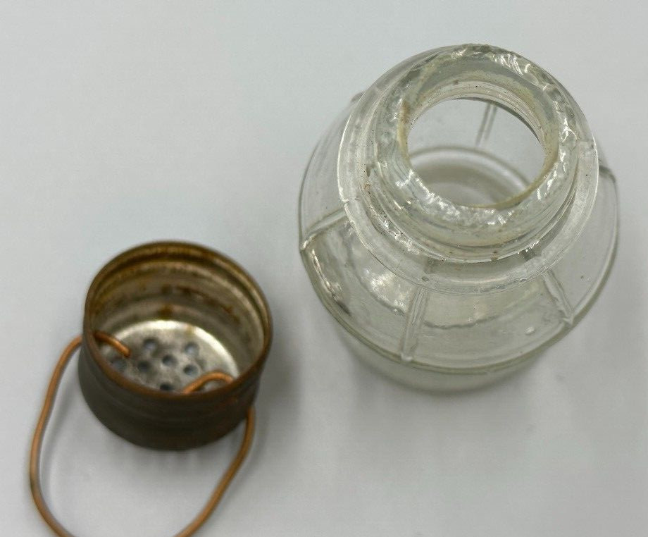 Antique LANTERN Figural Glass CANDY CONTAINER Shaker