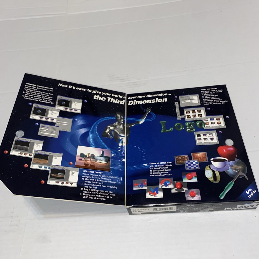 Micrografx Simply 3D 3.0 1997 Software Vintage Complete in Box EUC