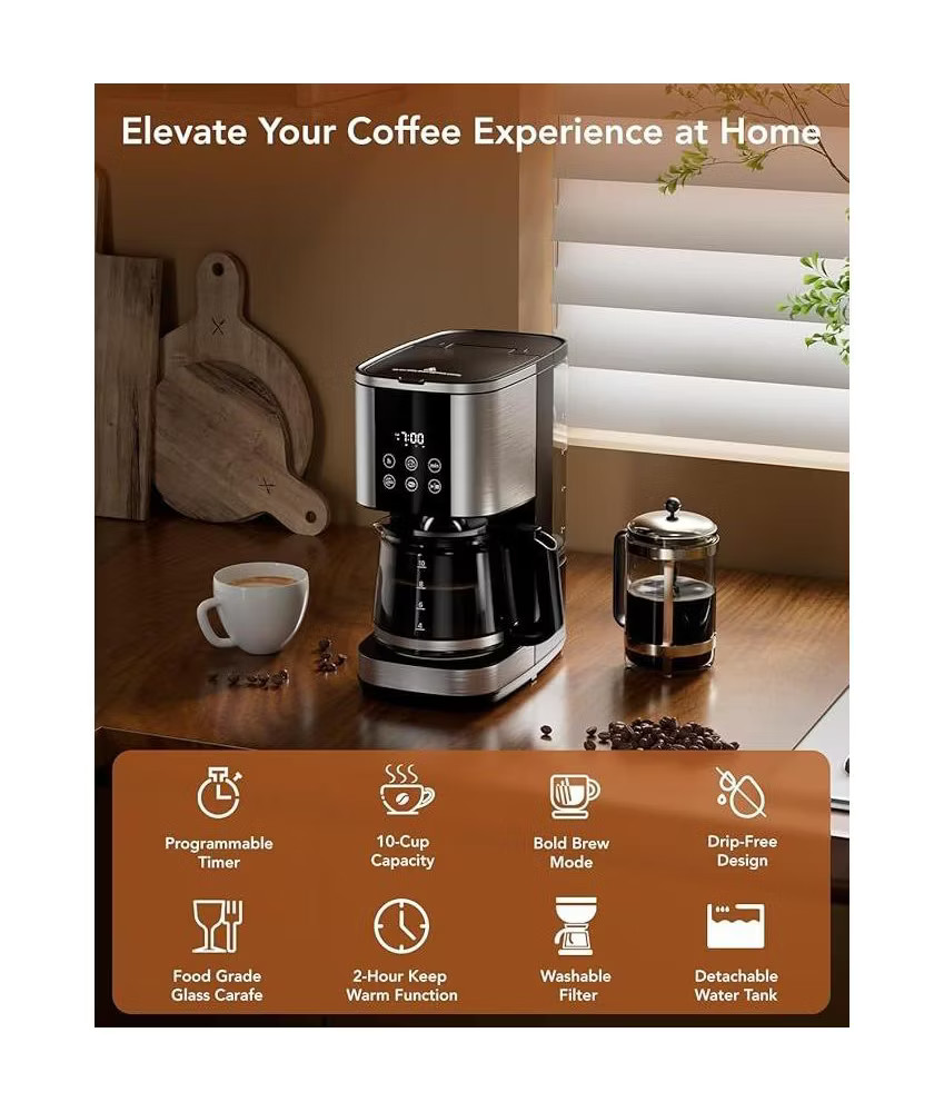 10-Cup Drip Coffee Maker, Black