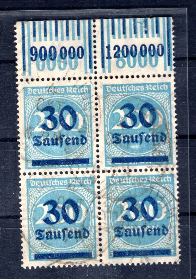 DR-Infla 285 WOR OBERRAND Four Block Certified Checked (B1914)