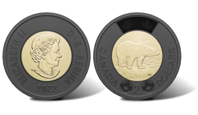Canada 2022 $2 Polar Bear Toonie Coin (BU)