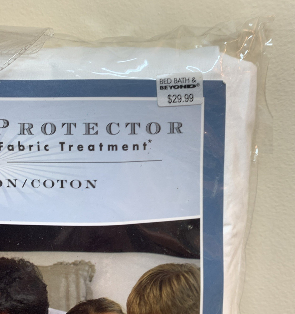 New Bed Bath Beyond Antimicrobial Mattress Protector Full 200 Thread Count