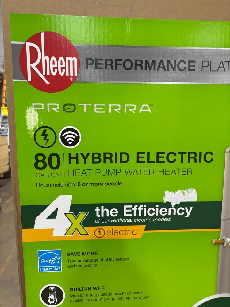 Rheem ProTerra 80 Gal Smart High Efficiency Hybrid Water Heater XE80T10HS45U1