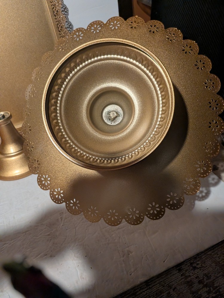 Gold Painted Food Display Set