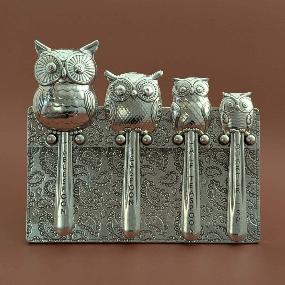 Owl Measuring Spoons with Display Stand